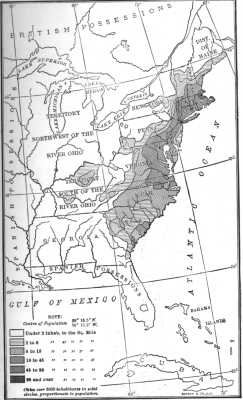 DISTRIBUTION OF POPULATION, 1790 DISTRIBUTION OF POPULATION, 1790