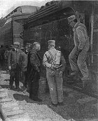Roosevelt Talking to the Engineer of a Railroad Train Roosevelt Talking to the Engineer of a Railroad Train