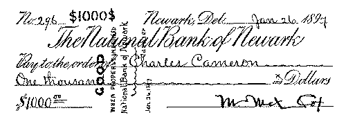 A certified cheque. A certified cheque.