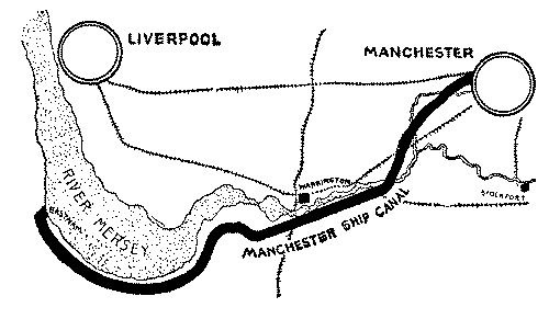 The Manchester ship canal. The Manchester ship canal.