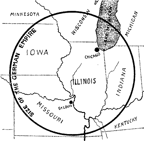 Approximate size of the German Empire. Approximate size of the German Empire.