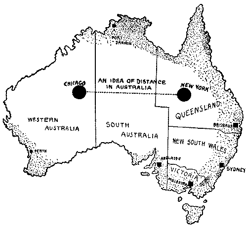 Australia. Shaded portions show where the rainfall is sufficiently abundant. Australia. Shaded portions show where the rainfall is sufficiently abundant.