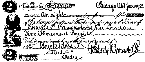 A bill of exchange. A bill of exchange.