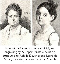 Honoré de Balzac and his sister, Laure de Balzac, afterwards Mme. Surville.
