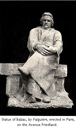Statue of Balzac, by Falguière, erected in Paris, on the Avenue Friedland.
