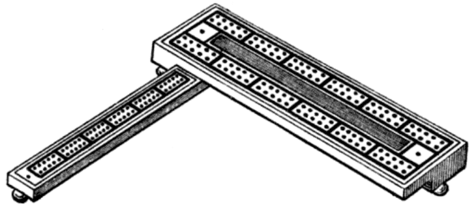 Cribbage-board for Three-handed Game Cribbage-board for Three-handed Game