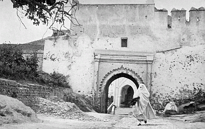 A VEILED FIGURE OUTSIDE THE GATE. A VEILED FIGURE OUTSIDE THE GATE.