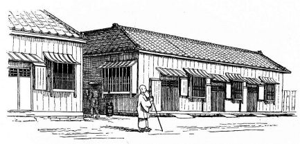 Fig. 35.—Block of Cheap Tenements in Tokio.