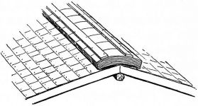 Fig. 65.—Ridge on shingle-roof in Musashi.