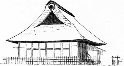 Fig. 84.—Thatched roof, near Tokio.