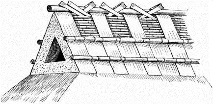Fig. 93.—Crest of thatched roof in Kii.