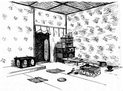 Fig. 137.—Room in kura fitted up as a library, Tokio.