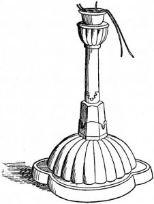 Fig. 208.—Lamp and laquered stand.