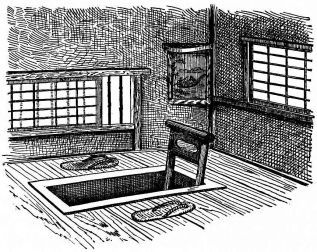 Fig. 220.—Interior of a privy in Asakusa.