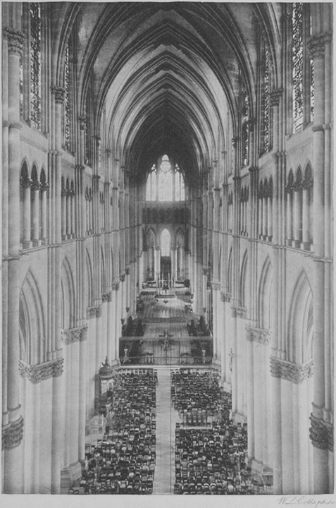 RHEIMS CATHEDRAL INTERIOR.