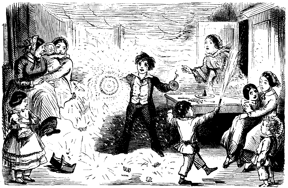 Boy with fireworks.