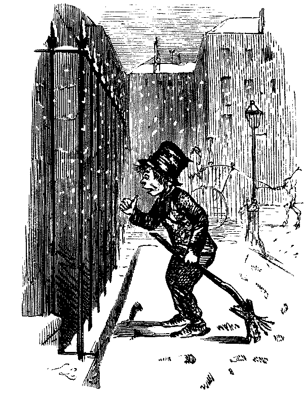 Boy with broom.