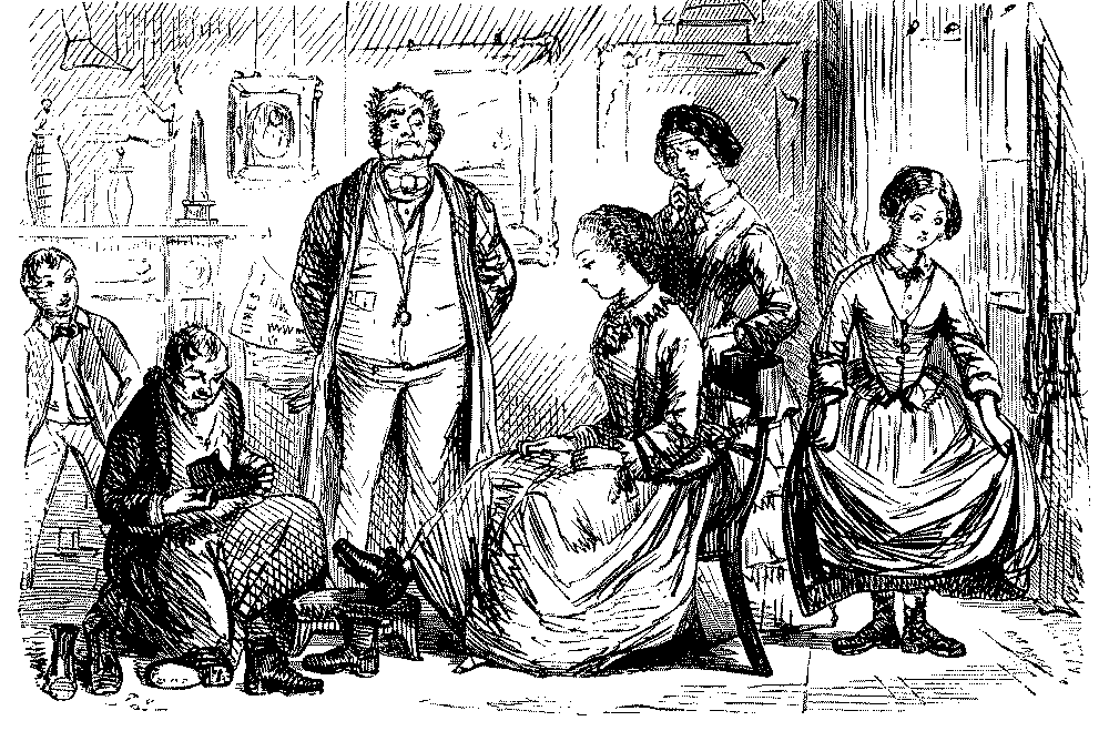Father speaking to daughters'.