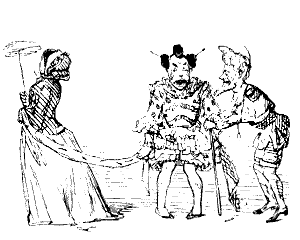 Two men admiring lady
