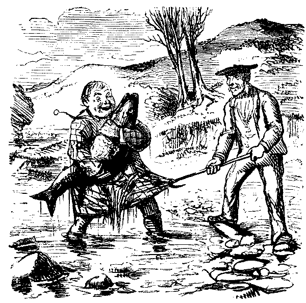 The fish is caught.