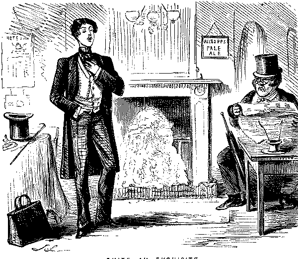 Two men talking.