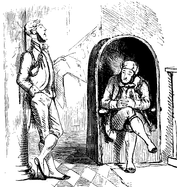 Two flunkeys talking.