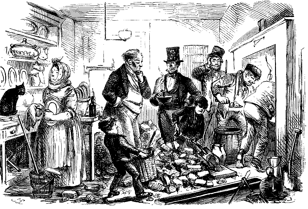 Owner in chaotic kitchen scene.