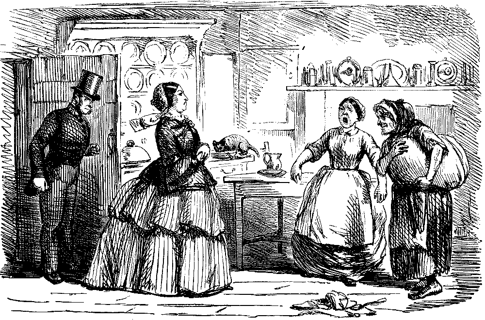 Distressed kitcen maid with fortune teller.
