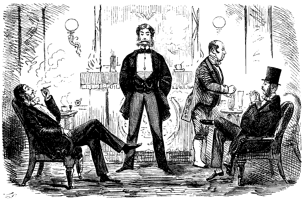 Man with club members.