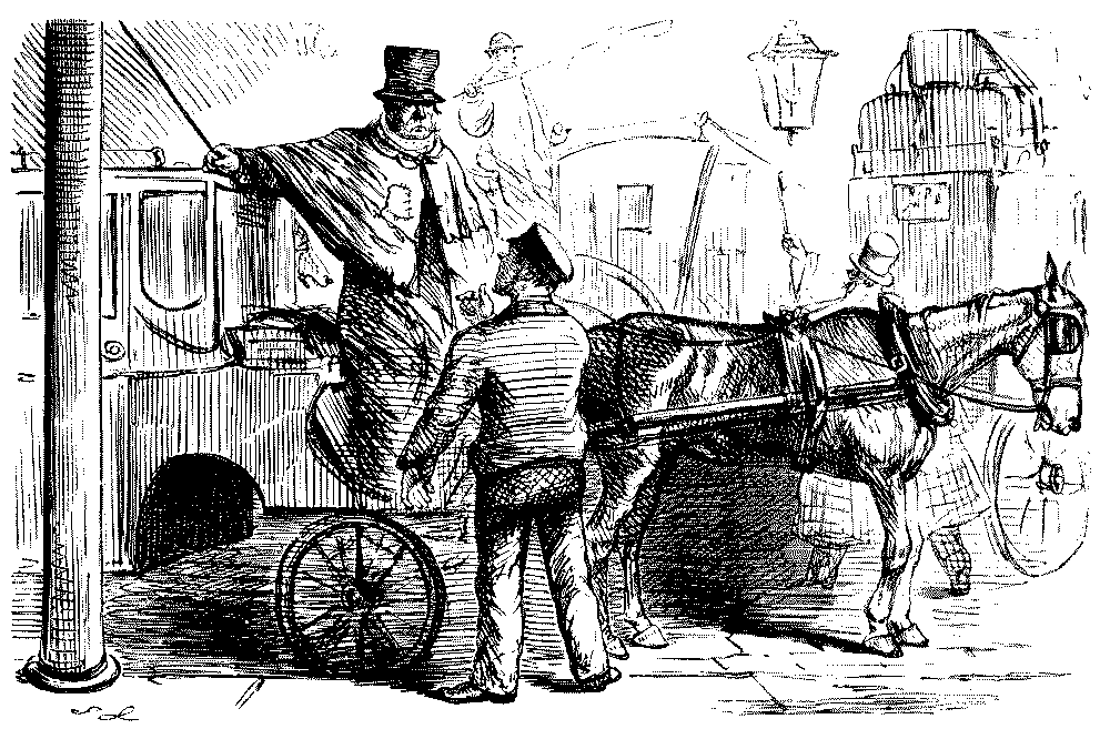 Porter talking to cab driver.