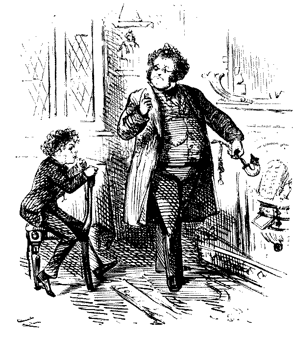 Man talking to boy.