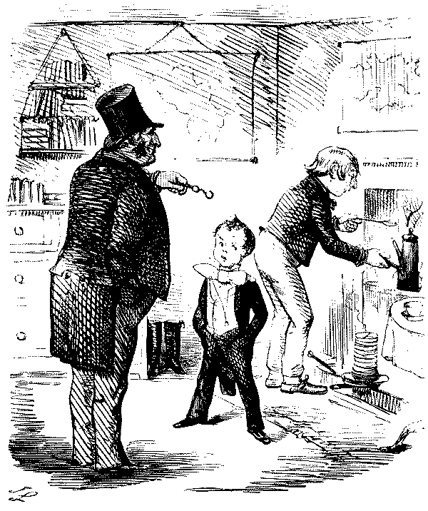 Man talking to boy.