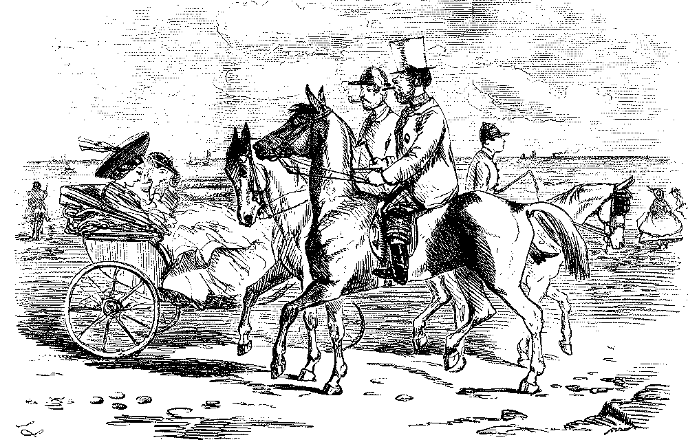 Two horse riders talking