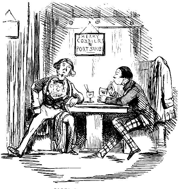 Two men talking.