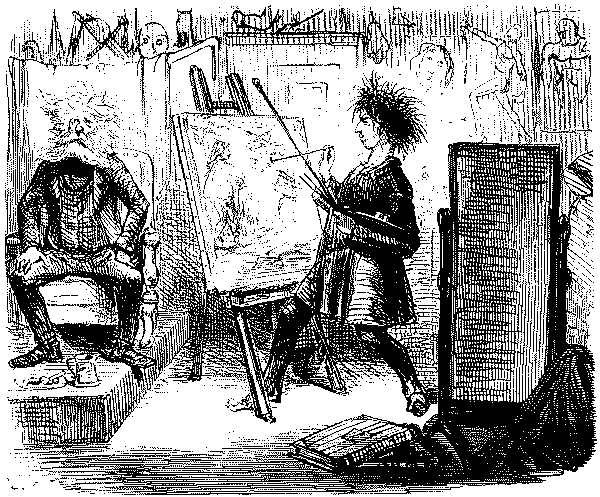 Artist with very long hair.
