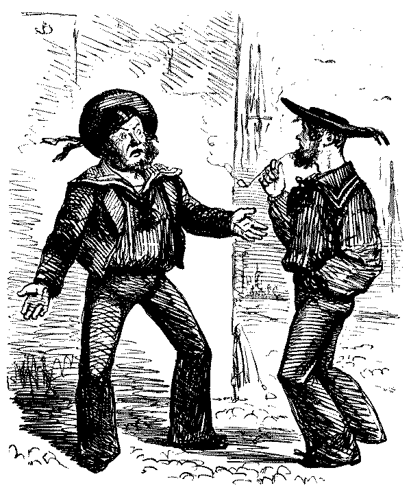 Two sailors talking.