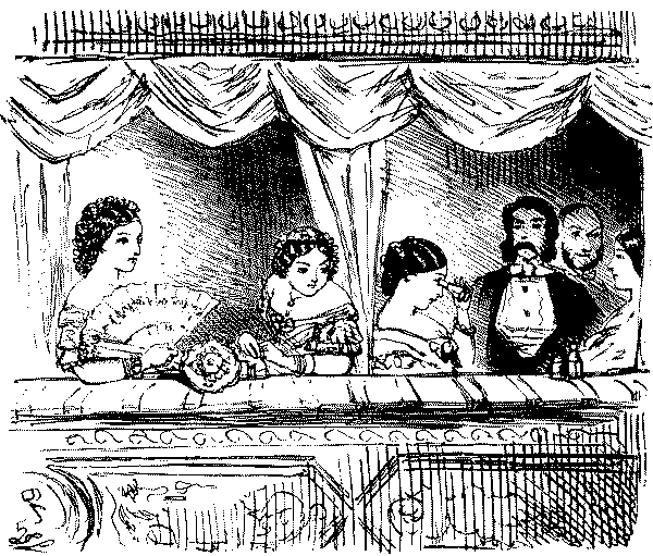 Women in a box at the opera.