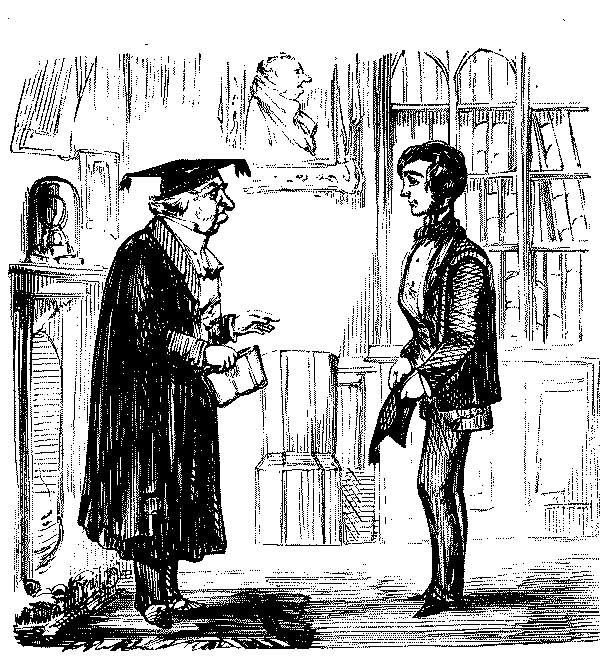 Academic addressing student.