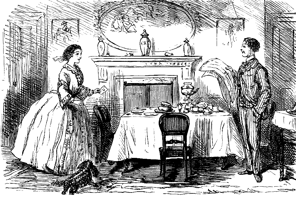 Man and woman in conversation.