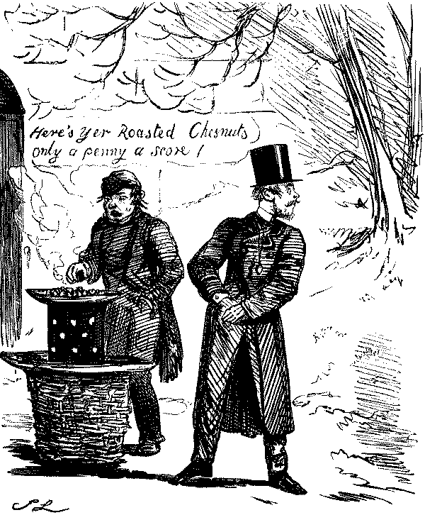Man by chestnut seller.