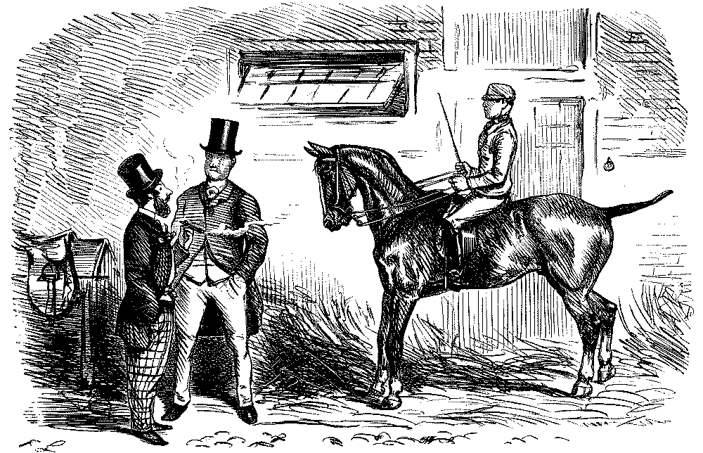 Buyer talking to horse trader.