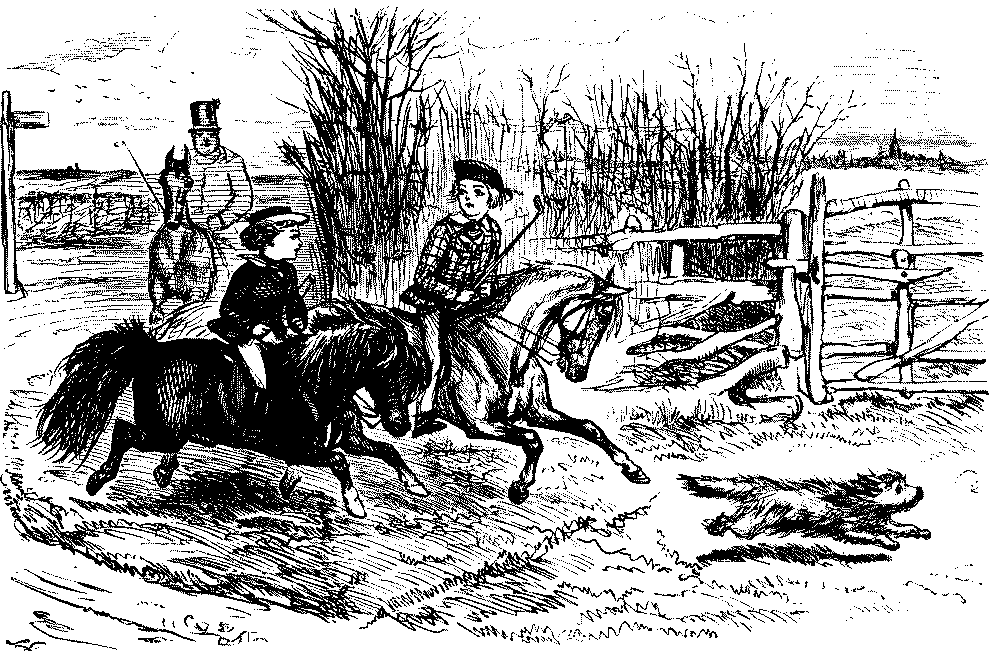 Two boys talking whilst riding their horses.