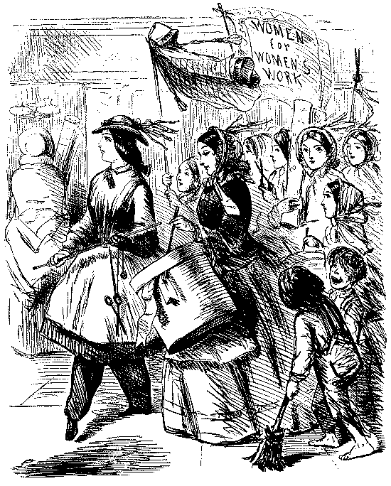 Group of women marching.
