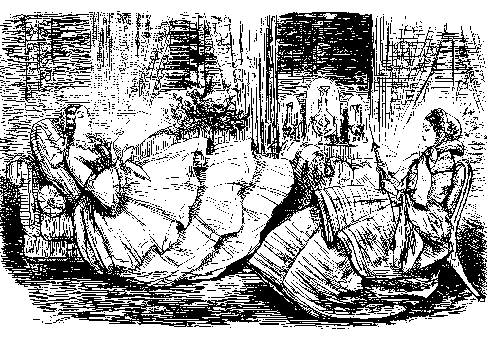 Two ladies of liesure talking.