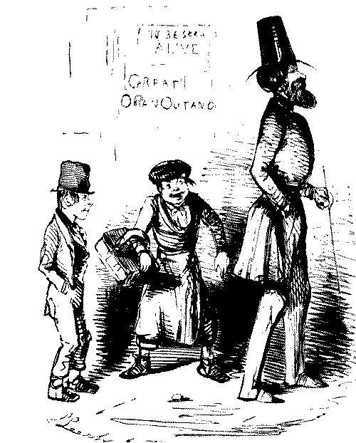 Two boys dicussing a gentleman.