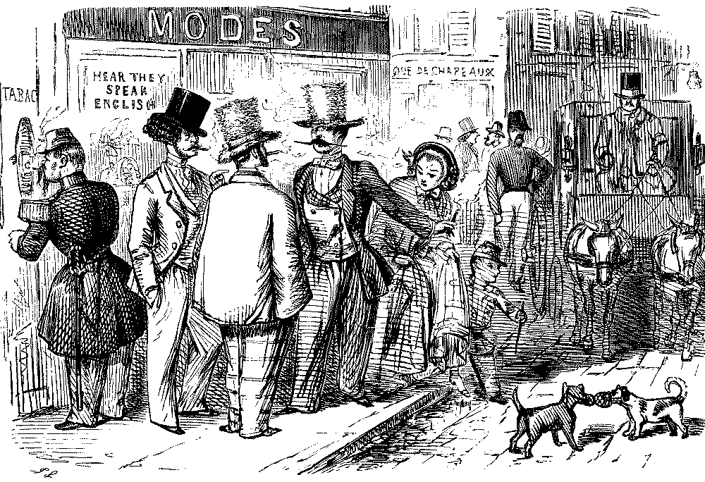 Men talking whilst blocking a pavement.