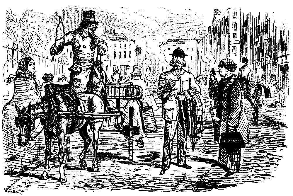 Horse trader with prospective customer.