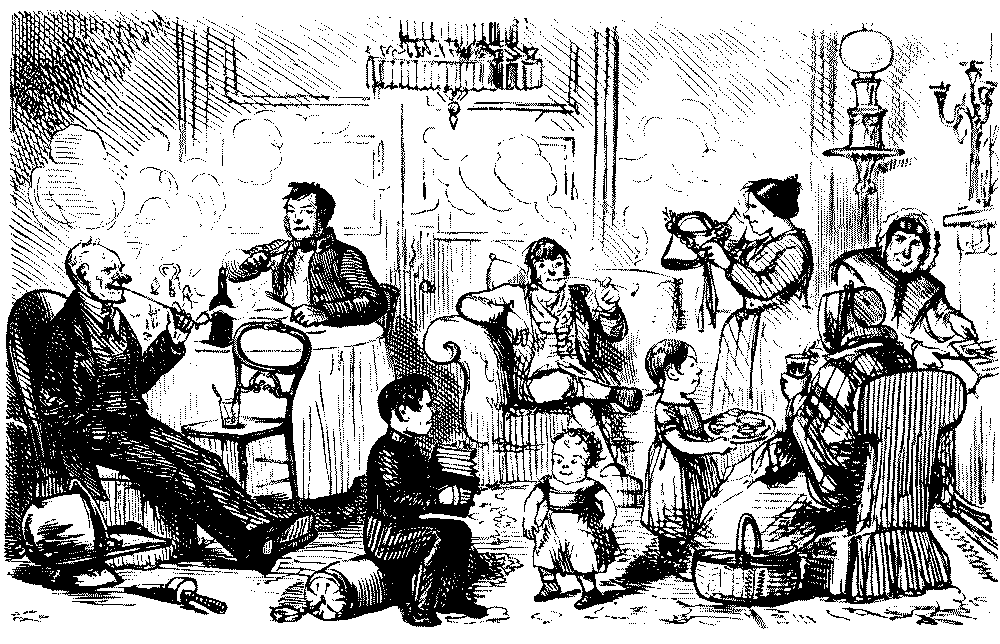 Several generations of the same family enjoying the town house.