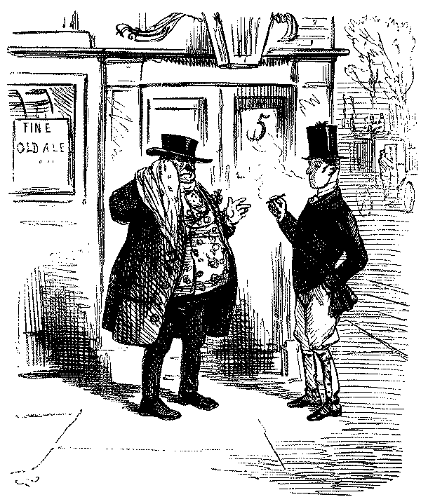 Retired coachman talking to groom.