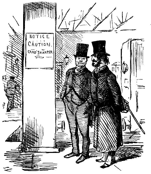 Two men talking  at station.